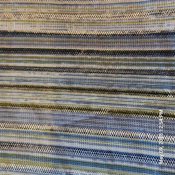 The Manhattan Duvet Co Alliance King Duvet Striped Green/Blue/White 102" x 96" - Picture 2 of 7